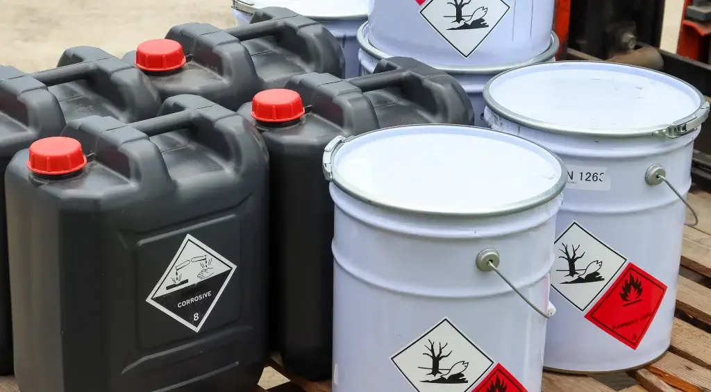 Galões inflamáveis